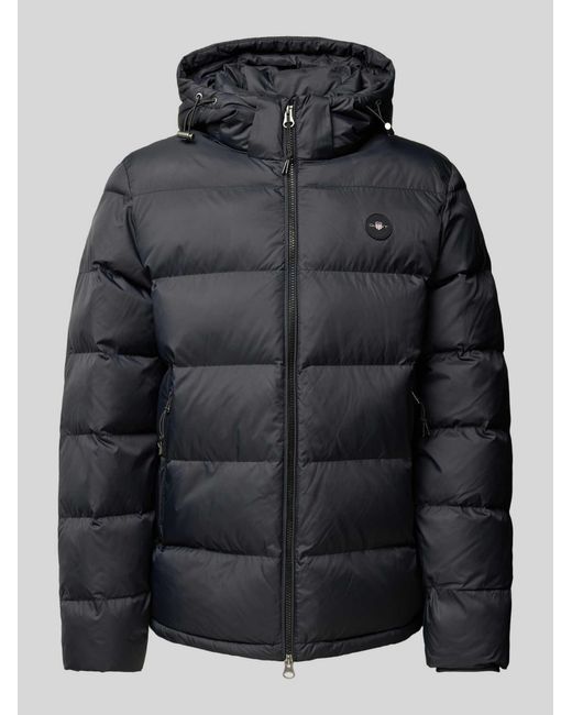 Gant Gewatteerd Jack Met Labelpatch in het Black voor heren