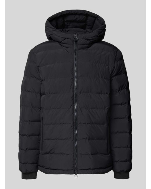 Geox Gewatteerd Jack Met Capuchon, Model 'Spherica' in het Black voor heren