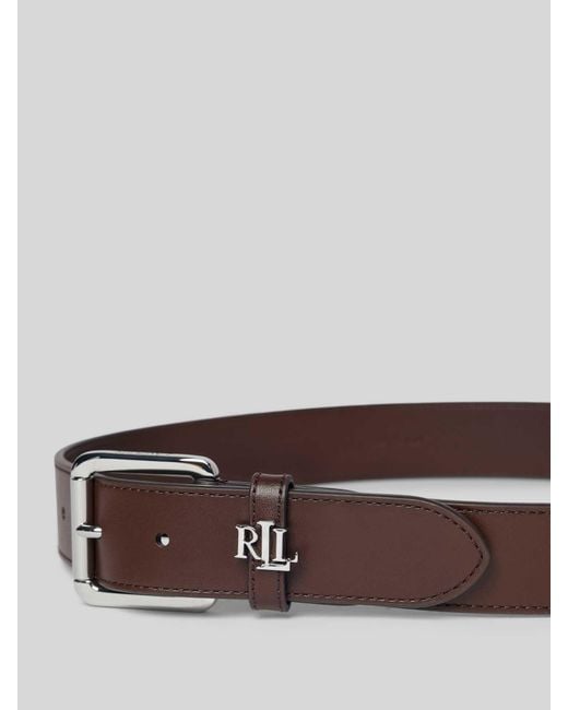 Ralph Lauren Leren Riem Met Labelapplicatie in het Brown