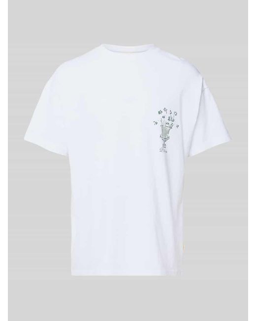 BLKVIS T-Shirt mit Motiv- und Label-Print Modell 'VASO' in White für Herren