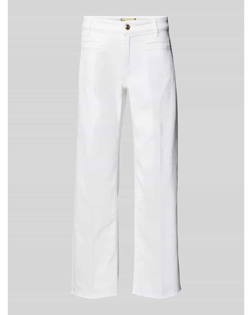 Cambio Regular Fit Jeans mit verkürzter Beinlänge Modell 'TESS' in White für Herren