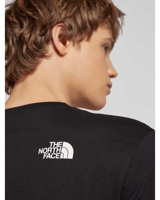 The North Face Longsleeve mit Label-Print in Black für Herren