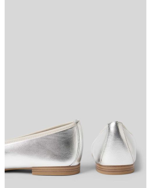Tamaris Ballerina's Met Sierstrik in het Metallic