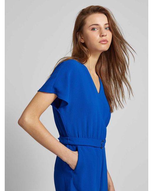 Comma, Blue Jumpsuit mit Taillengürtel