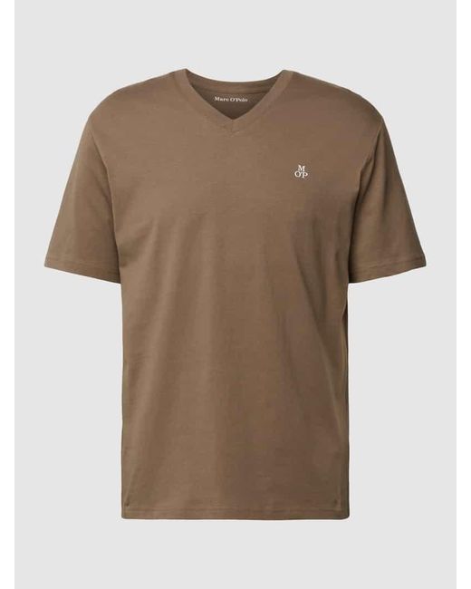 Marc O' Polo T-Shirt mit V-Ausschnitt in Brown für Herren