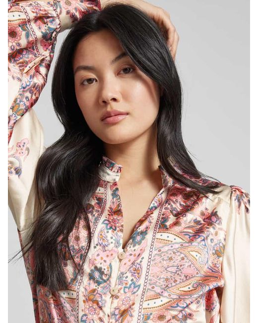 Neo Noir Pink Bluse mit Paisley-Muster Modell 'Massima'