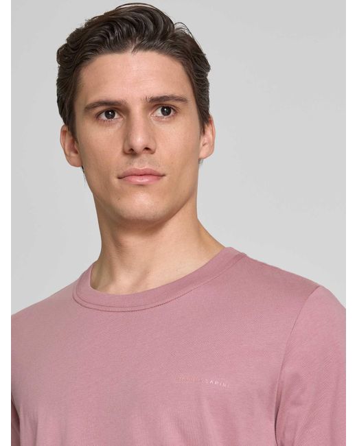 Baldessarini T-Shirt Met Labelprint in het Pink voor heren