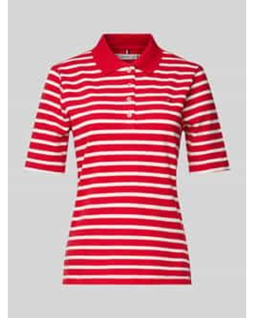 Tommy Hilfiger Regular Fit Poloshirt Met Logostitching in het Red