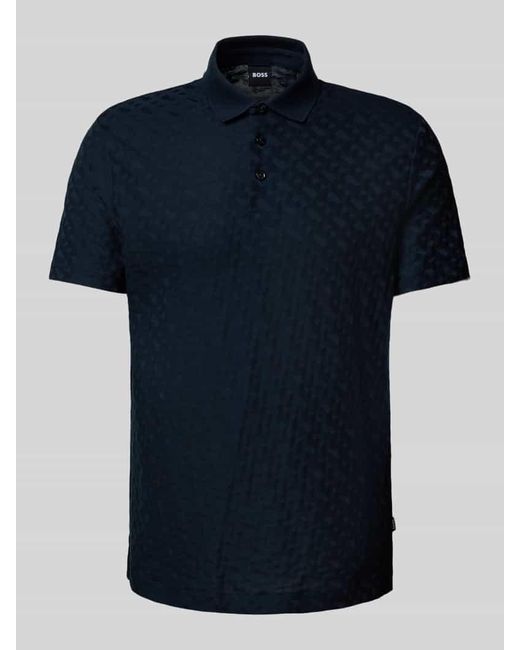 Boss Poloshirt mit kurzer Knopfleiste in Blue für Herren