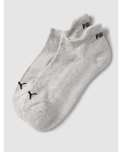 PUMA Gray Sneakersocken mit Label-Details Modell 'Cushioned' im 2er-Pack