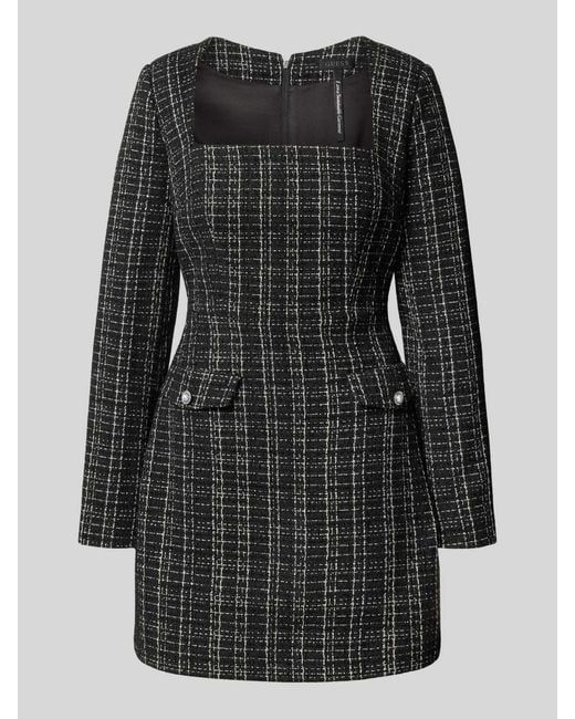 Guess Mini-Jurk Met Vierkante Hals, Model 'Sandra' in het Black