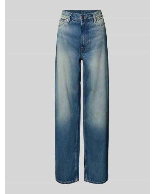 Weekday Blue Loose Fit Jeans im 5-Pocket-Design Modell 'Rail'