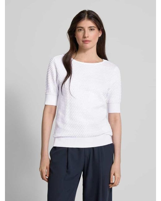 Freequent White Strickpullover mit 1/2-Ärmel Modell 'Dodo'