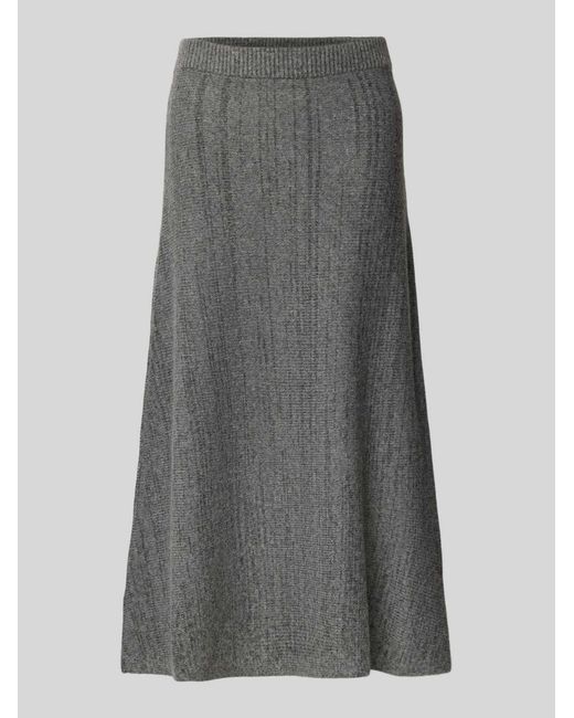 Soya Concept Uitlopende Midirok Met Wol Model 'Vida' in het Gray