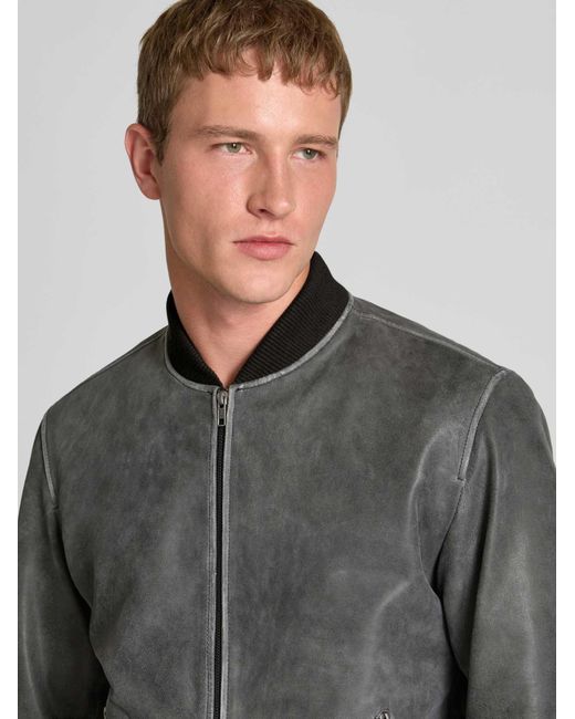 Jack & Jones Leren Jassen in het Gray voor heren