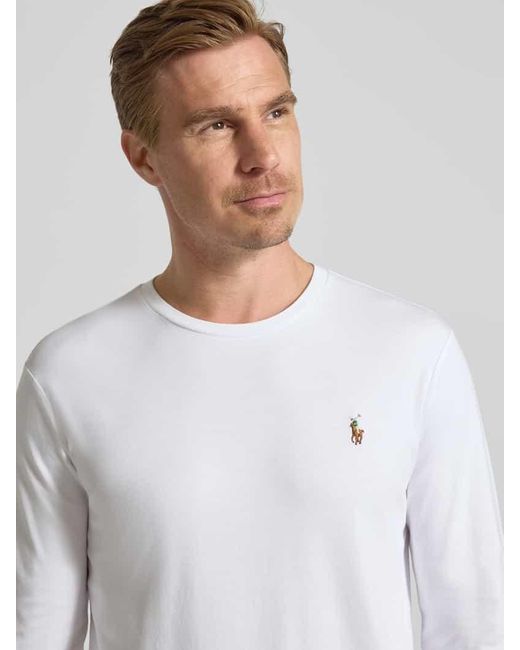 Polo Ralph Lauren Longsleeve mit gerippten Abschlüssen in White für Herren