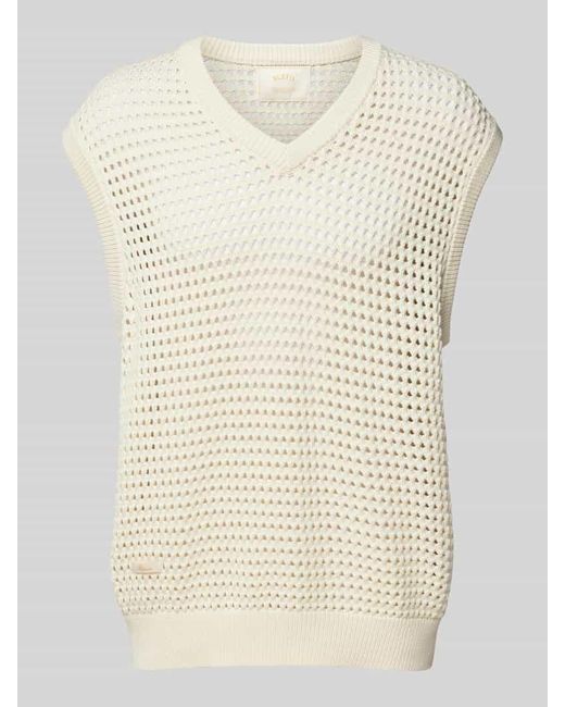 BLKVIS Pullunder mit Label-Detail in Natural für Herren
