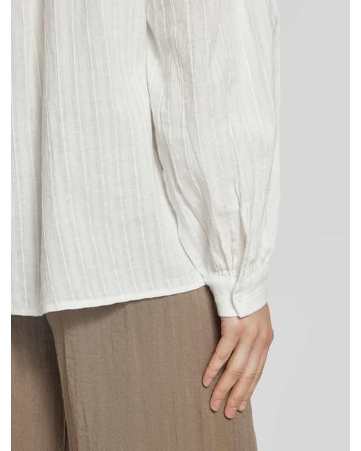 Pieces White Relaxed Fit Hemdbluse Aus Reiner Baumwolle Modell 'Muna'