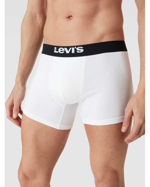 Levi's Boxershort Met Labeldetail, Model 'Solid Basic' in het Black voor heren