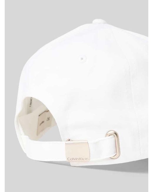 Calvin Klein Base Cap mit Logo-Stitching Modell 'Baseball' in White für Herren