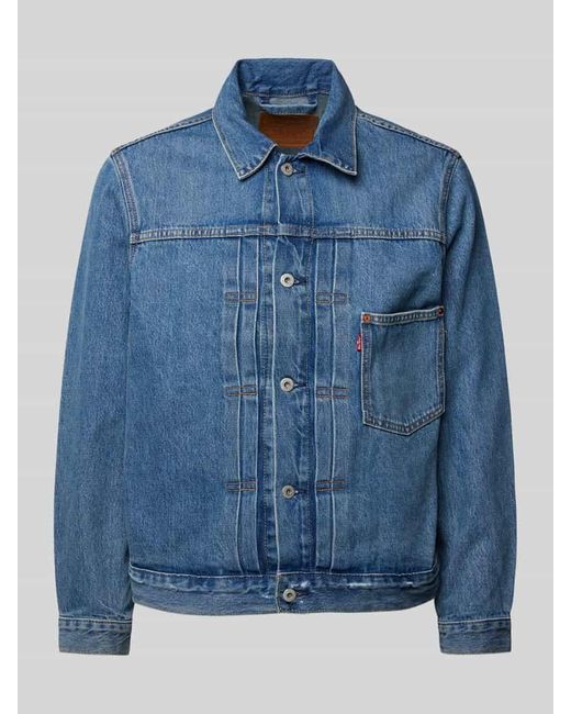 Levi's Jeansjacke mit Brusttasche und Label-Detail in Blue für Herren