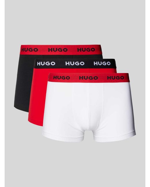 HUGO Boxershort Met Elastische Band Met Logo in het White voor heren