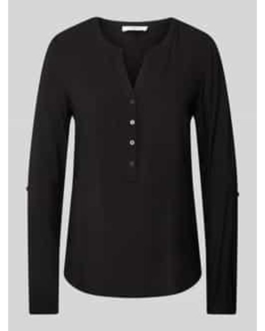 Christian Berg Women Blouseshirt Met Korte Knoopsluiting in het Black