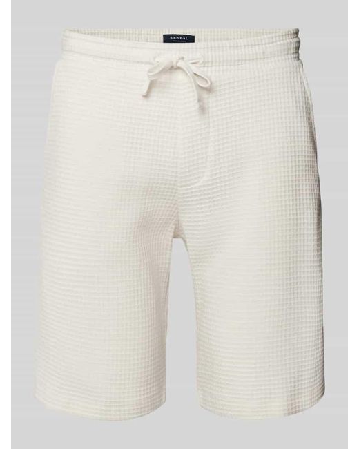 Mcneal Regular Fit Shorts Mit Strukturmuster in White für Herren