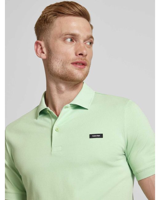 Calvin Klein Slim Fit Poloshirt in het Green voor heren