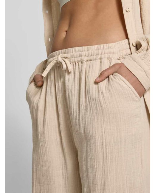 ONLY Natural Regular Fit Hose mit weitem Bein Modell 'THYRA'