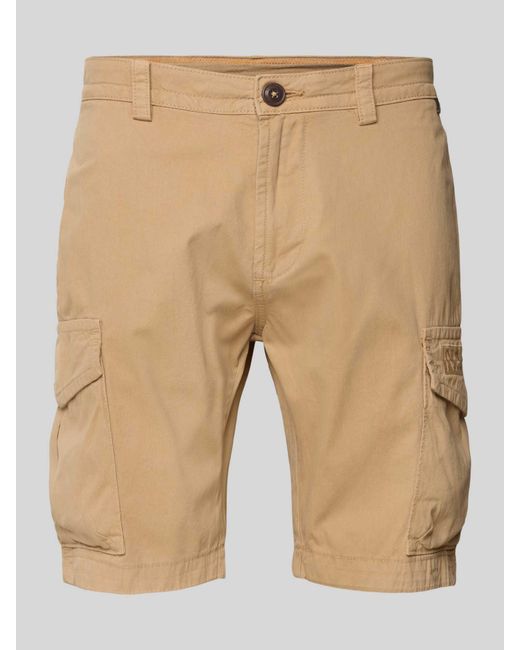 Napapijri Regular Fit Korte Cargobroek Met Labeldetail in het Natural voor heren