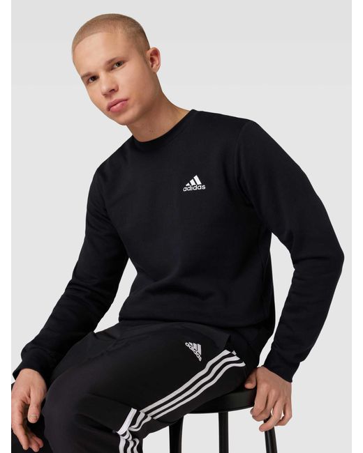 Adidas Sweatshirt Met Labelstitching in het Blue voor heren
