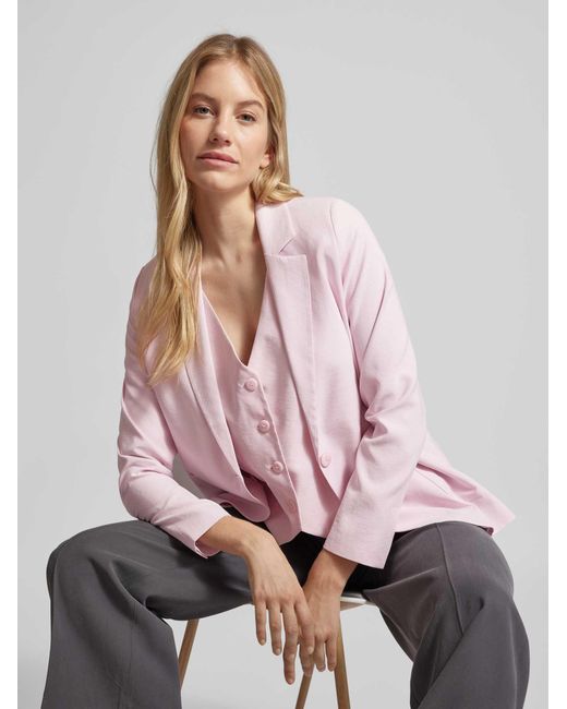 Milano Italy Blazer Met Reverskraag in het Pink