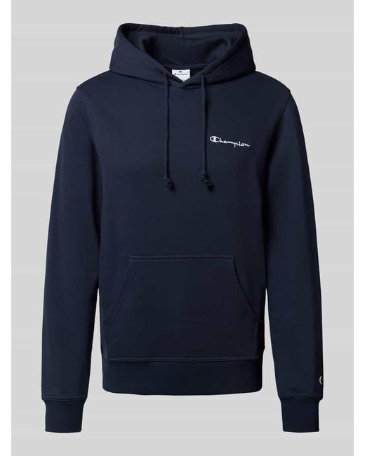 Champion Hoodie mit Label-Stitching in Blue für Herren