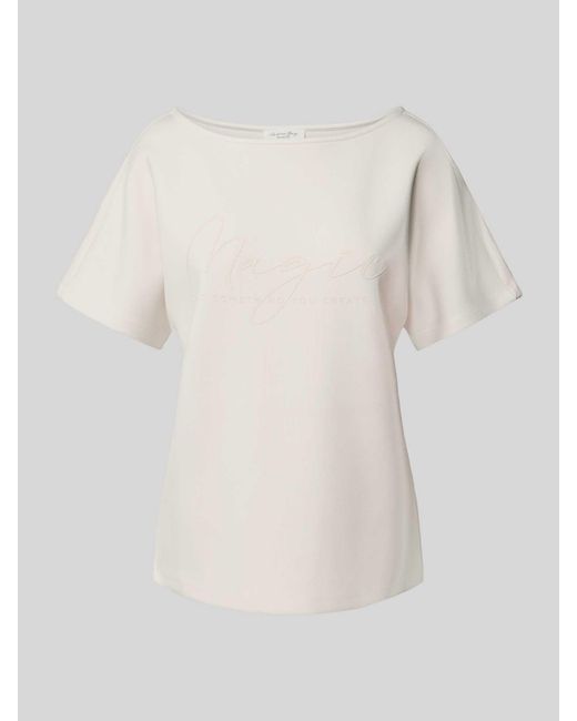 Christian Berg Women Sweatshirt Met Halflange Mouwen in het Natural