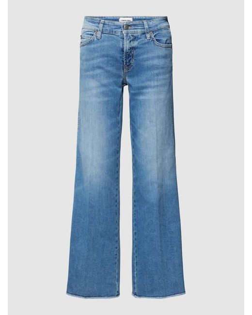 Cambio Blue Flared Jeans mit verkürztem Schnitt Modell 'FRANCESCA'
