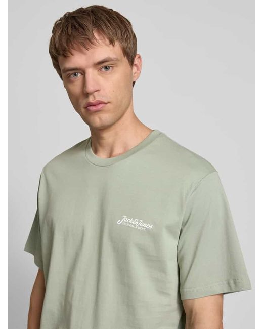 Jack & Jones T-Shirt mit Label-Print Modell 'BEAU' in Green für Herren