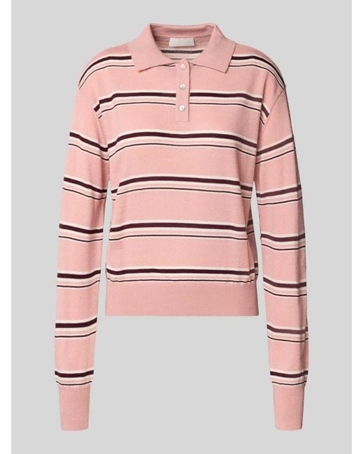 LeGer By Lena Gercke Gebreide Pullover Met Polokraag, Model 'Lilith' in het Pink