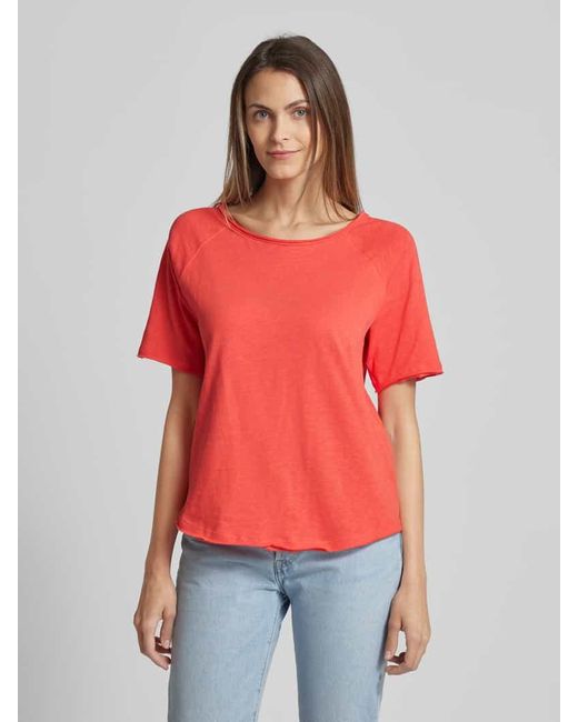 Smith & Soul Red T-Shirt in unifarbenem Design