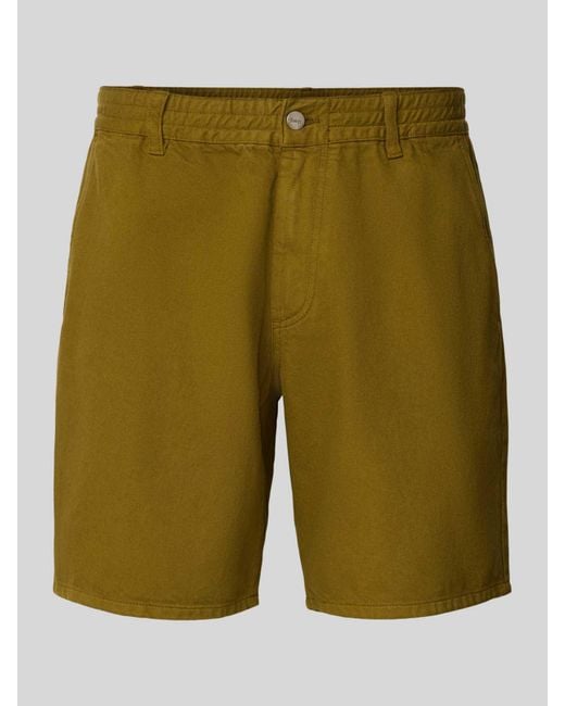 Forét Korte Regular Fit Broek Met Elastische Band, Model 'Clay' in het Green voor heren