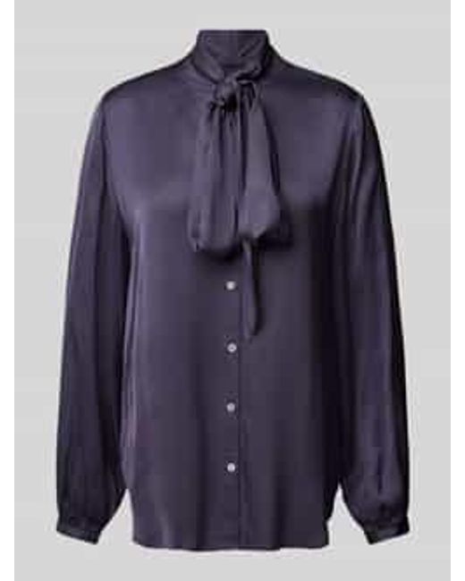 Emily Van Den Bergh Regular Fit Blouse Met Doorknoopsluiting in het Blue