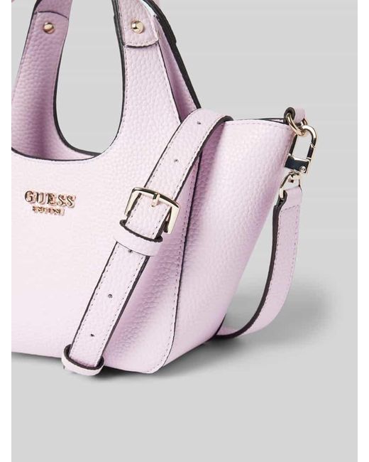 Guess Pink Handtasche mit Label-Applikation Modell 'HELINA'