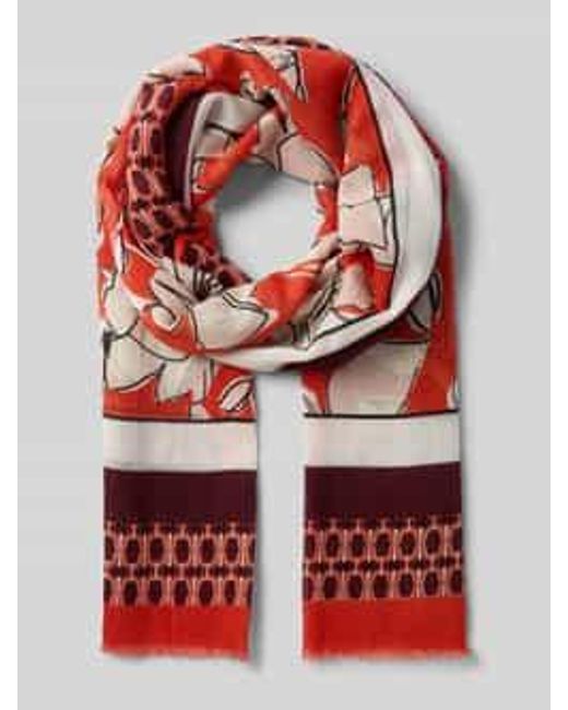 Marc O' Polo Sjaal Met All-over Print in het Red