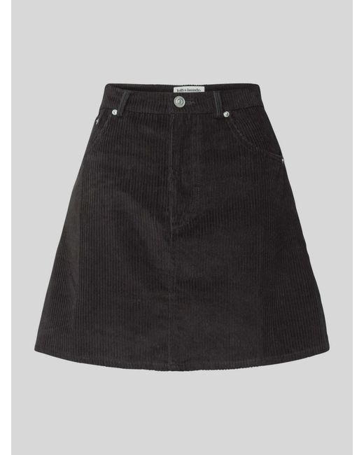 Lolly's Laundry Corduroy Rok Met Steekzakken, Model 'Evas' in het Black
