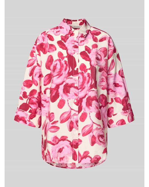 MSCH Copenhagen Pink Regular Fit Bluse mit 3/4-Arm Modell 'Edrina'