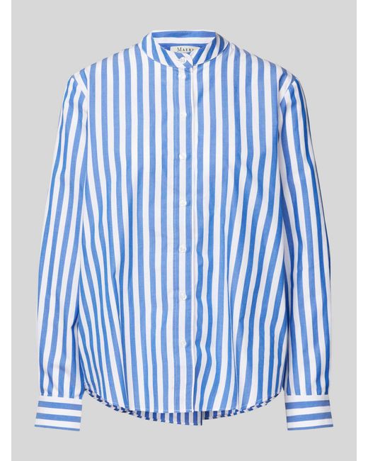 Maerz Regular Fit Overhemdblouse Met Opstaande Kraag in het Blue