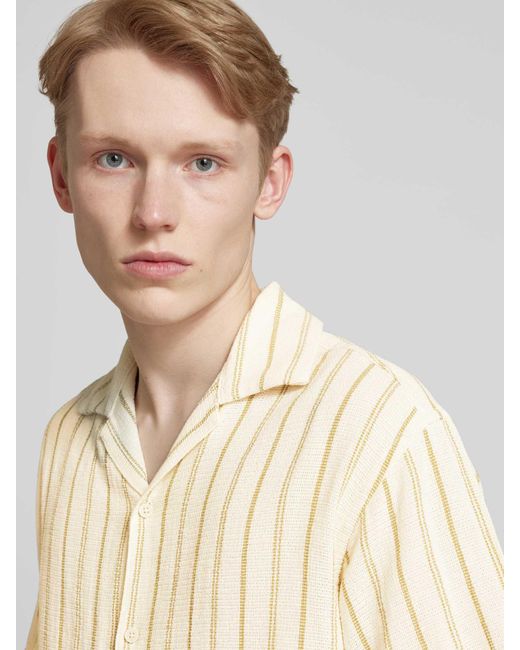 Jack & Jones Regular Fit Vrijetijdsoverhemd Met Resortkraag in het Natural voor heren