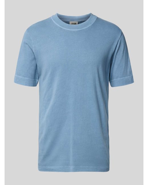 Drykorn T-shirt Met Geribde Ronde Hals in het Blue voor heren