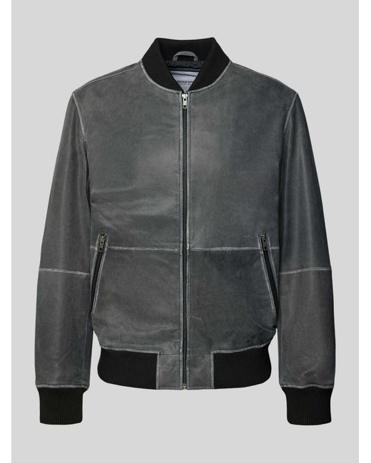 Jack & Jones Leren Jassen in het Gray voor heren