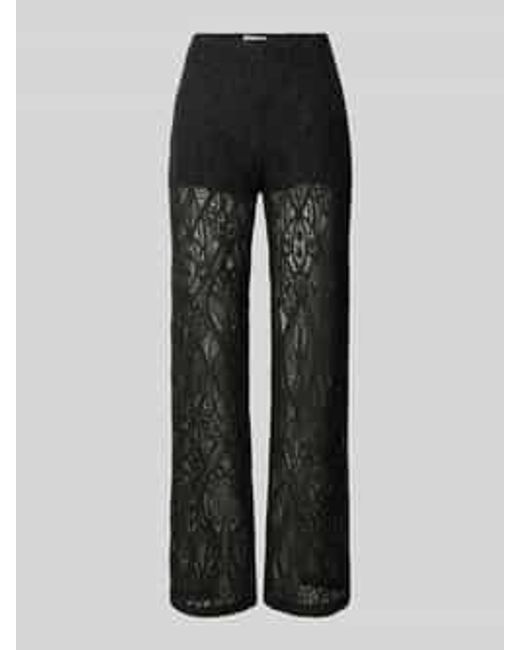 Jake*s Broek Met Wijde Pijpen En Kant in het Black